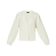 Liu Jo Stilren Stickad Topp Beige, Dam