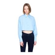 Silvian Heach Crop topp med strass Blue, Dam