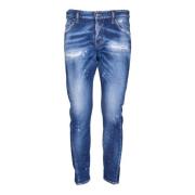 Dsquared2 Blå Jeans Regulär Midja Femficksmodell Blue, Herr