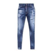 Dsquared2 Blå Distressed Slim-Fit Jeans Blue, Herr