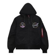 Alpha Industries Nasa Bomberjacka Huva Herr Black, Herr