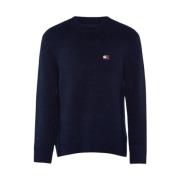 Tommy Jeans Stilren Stickad Topp Blue, Herr