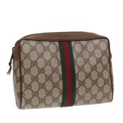 Gucci Vintage Pre-owned Laeder kuvertvskor Beige, Dam