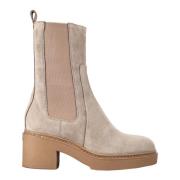 Santoni Läder Chelsea Boots för kvinnor Beige, Dam