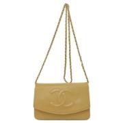 Chanel Vintage Pre-owned Laeder chanel-vskor Yellow, Dam