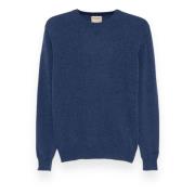 Woolrich Lambswool Crewneck Tröja Blue, Herr