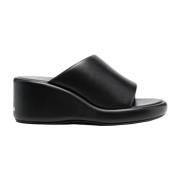 Balenciaga Logo Sliders för sommarstil Black, Dam