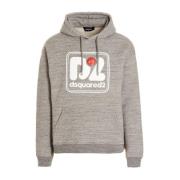 Dsquared2 Grå Regular Fit Hoodie Sweatshirt Gray, Herr