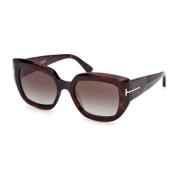 Tom Ford Brun gradient fjäril solglasögon Brown, Dam