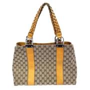 Gucci Vintage Pre-owned Canvas gucci-vskor Beige, Dam