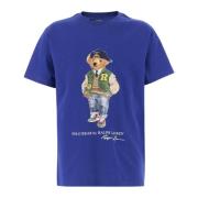 Polo Ralph Lauren Bomull Polo Bear Print T-shirt Blå Blue, Herr