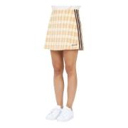 Adidas Originals Corduroy Tartan Kjol Beige, Dam