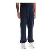 Ermenegildo Zegna Bomullsjoggers med Gummerad Logotyp Blue, Herr