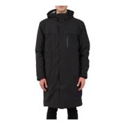 Schott NYC Parka med dold dragkedja och huva Black, Herr