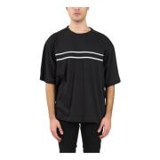 N21 Bomull T-shirt med Logobroderi Black, Herr