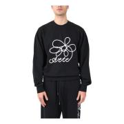 Arte Antwerp Hjärtblomma Broderad Sweatshirt Black, Herr