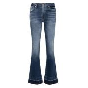 7 For All Mankind Tailorless Bootcut Denim Jeans Blue, Dam