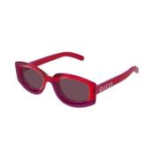 Gucci Röd Lila Solglasögon Gg1719S 004 Red, Dam