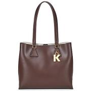 Karl Lagerfeld Axelväska Kvinnor K/Lock Soft MD Tote Brun Brown, Dam