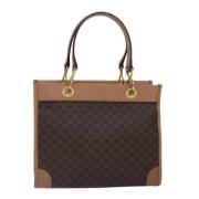 Celine Vintage Pre-owned Canvas handvskor Brown, Dam