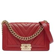 Chanel Vintage Pre-owned Laeder chanel-vskor Red, Dam