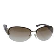 Dior Vintage Pre-owned Plast solglasgon Brown, Dam