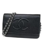 Chanel Vintage Pre-owned Laeder chanel-vskor Black, Dam