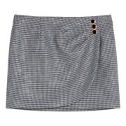 Alessandra Rich Mini Kjol i Trendig Stil Gray, Dam