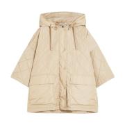 Max Mara Weekend Stilig vadderad kappa med huva Beige, Dam