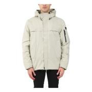 Schott NYC Parka med dold dragkedja och huva Gray, Herr