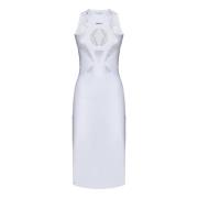 Coperni Vit Midi Klänning med Cut-Out White, Dam