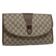 Gucci Vintage Pre-owned Canvas kuvertvskor Beige, Dam