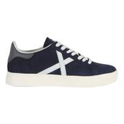 Munich Sneakers i mocka med snörning Blue, Herr