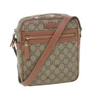 Gucci Vintage Pre-owned Canvas axelremsvskor Beige, Dam