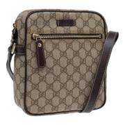 Gucci Vintage Pre-owned Canvas axelremsvskor Beige, Dam