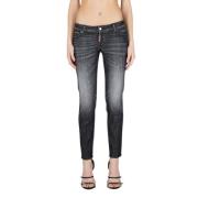 Dsquared2 Svarta Skinny Jennifer Jeans Black, Dam