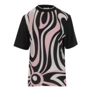 Emilio Pucci Marmormönster Bomull T-shirt Multicolor, Dam