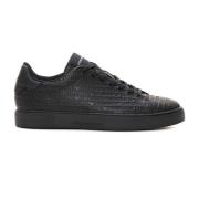 Emporio Armani Logo Sneakers med Avtagbar Innersula Black, Herr