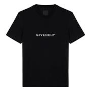 Givenchy Kortärmad rund hals T-shirt Black, Herr