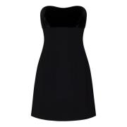 Max Mara Svart Sammet Bustier Miniklänning Aw24 Black, Dam