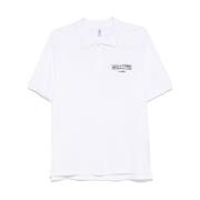 Moschino Logo Print Polo Shirt White White, Herr