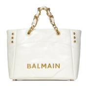 Balmain Beige Handväska Vintage Soft Shopper Beige, Dam