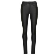 Only Slim Coated Mid Waist Jeans Svart Black, Dam