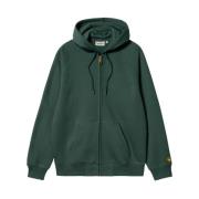 Carhartt Wip Sweatshirt med Sweatshirt med dragkedja Green, Herr