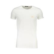 Cavalli Class Vit Bomull Logo Print T-shirt White, Herr