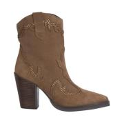 Alma EN Pena Ankelboot klack glitter Brown, Dam