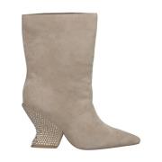 Alma EN Pena Ankelboots med strassklack Gray, Dam