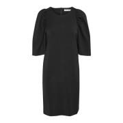 InWear Elegant Svart Klänning med ¾ Ärmar Black, Dam