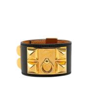 Hermès Vintage Pre-owned Laeder armband Yellow, Dam