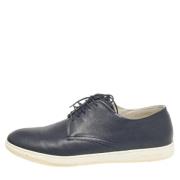 Armani Pre-owned Pre-owned Laeder sneakers Blue, Herr